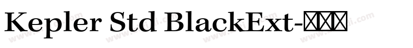 Kepler Std BlackExt字体转换